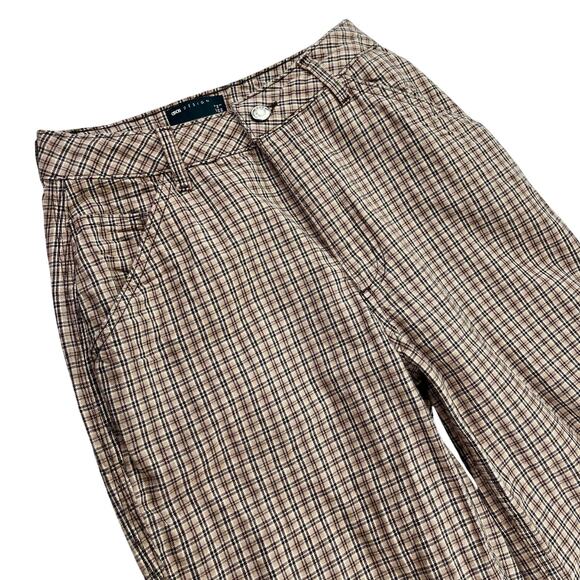 SAILOR | ASOS DESIGN Size 2 S Brown Black Plaid Britishcore Light Academia Pants - Picture 1 of 8